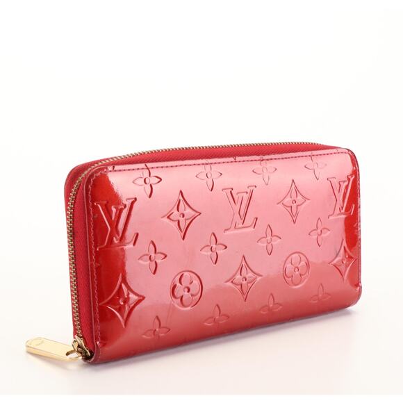 Louis Vuitton Red Monogram Vernis Clemence Zip Around Wallet - Patent Leather - Picture 1 of 9